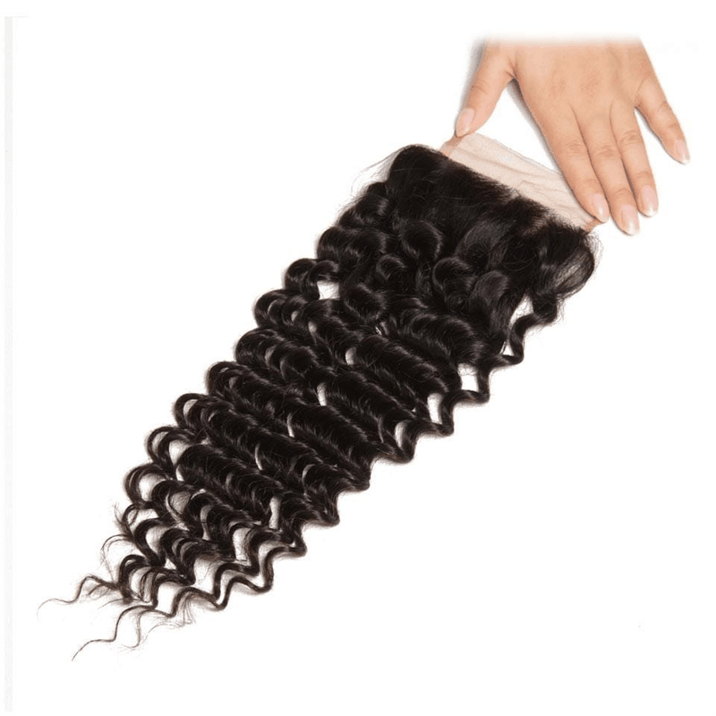 Remy Forte Deep Curly Hair Bundles With Closure Deep Wave Brazilian 3 Bundles With Closure