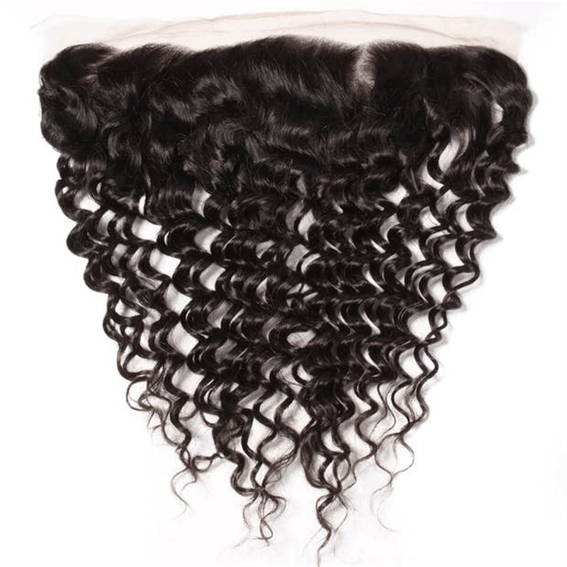 Remy Forte Deep Wave 4 Bundles With 13×4 Lace Frontal Closure 100% Virgin Human Hair Extension