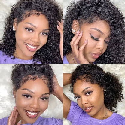 Deep Wave 4C Kinky Edges Hairline 13×4 And 13×6 Lace Front Wig With Realistic Hairline