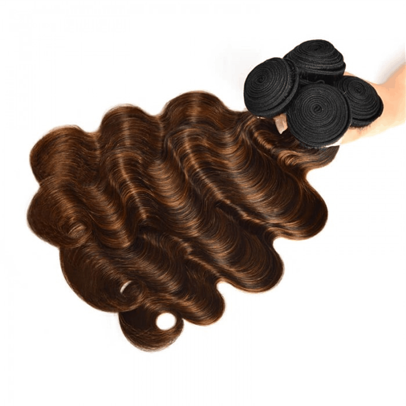 Remy Forte #FB30 Color Body Wave Hair Weave 4 Bundles Balayage Highlight Hair