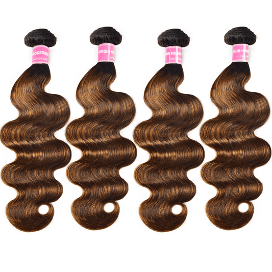 Remy Forte #FB30 Color Body Wave Hair Weave 4 Bundles Balayage Highlight Hair