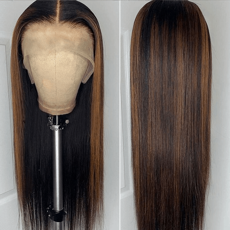 $101-$100 Code Save100 FB30 Highlight Straight 13×4 Lace And Full Lace Wig With Baby Hair