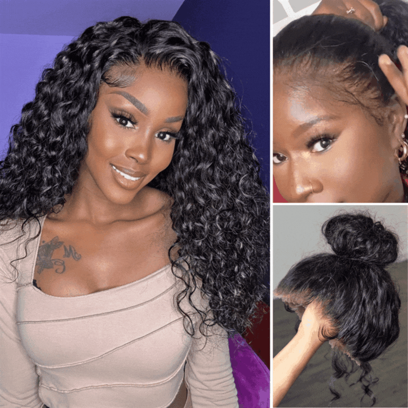 180% density 360 lace front wig human hair