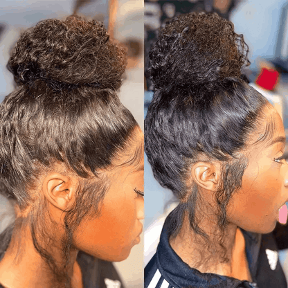 natural hair on the temples