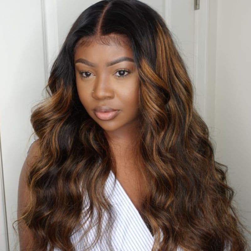 Flash Sale Highlight Blonde Balayage FB30 13×4 Lace And Full Scalp Lace Wigs Human Hair Full Lace Wig