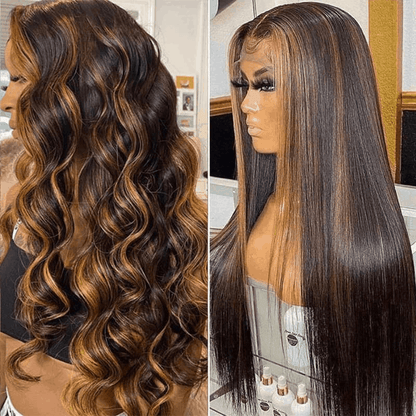 Flash Sale Highlight Blonde Balayage FB30 13×4 Lace And Full Scalp Lace Wigs Human Hair Full Lace Wig