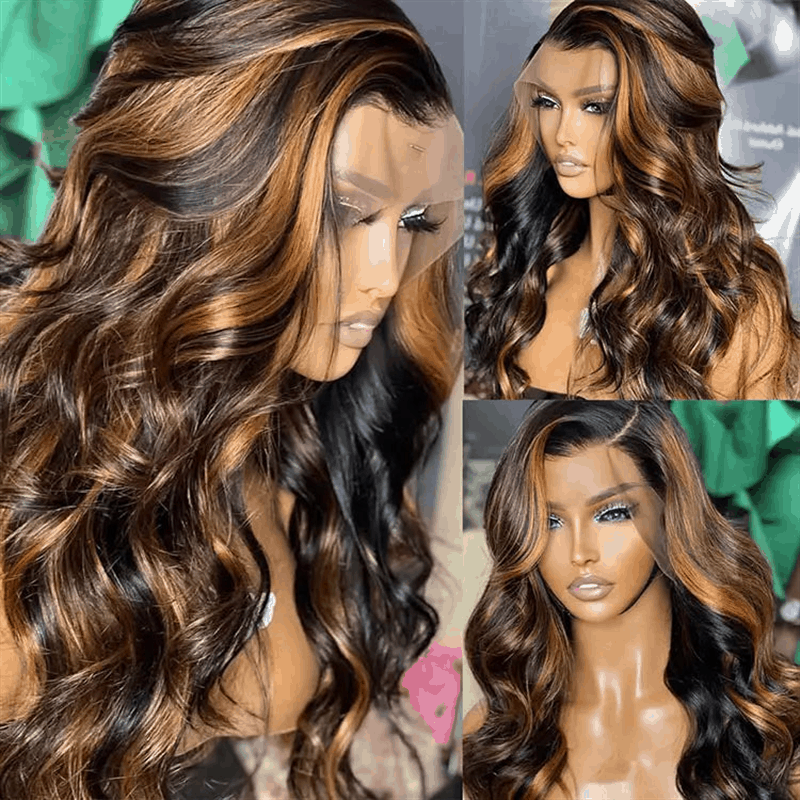 Flash Sale Highlight Blonde Balayage FB30 13×4 Lace And Full Scalp Lace Wigs Human Hair Full Lace Wig