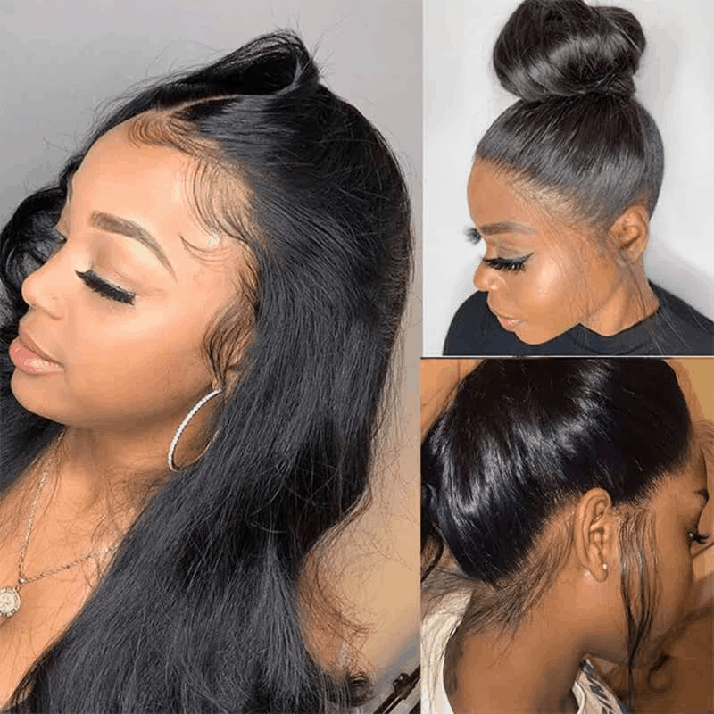 Full Lace Wig Straight Black Human Hair
