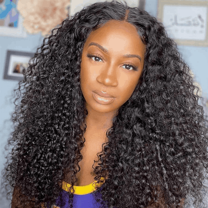 Glueless Lace Wigs 4×4 And 13×6 Kinky Curly Wig Human Hair Wigs 180% Density With Baby Hair