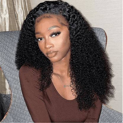 Glueless Lace Wigs 4×4 And 13×6 Kinky Curly Wig Human Hair Wigs 180% Density With Baby Hair