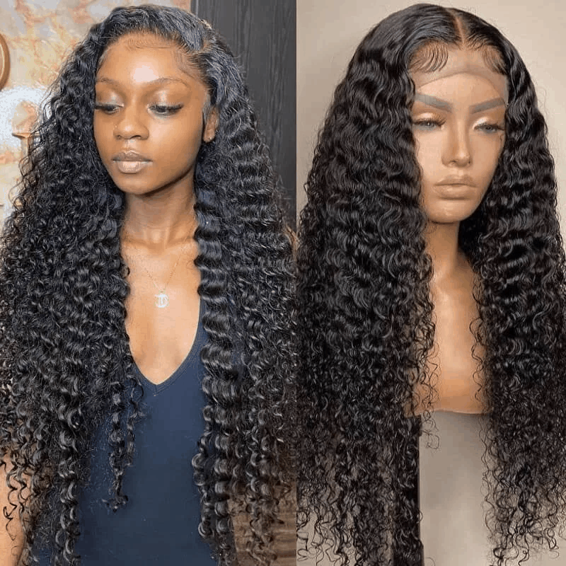 HD Lace Wigs Deep Wave 4×4 HD Transparent Lace Closure Wig – Remy Forte