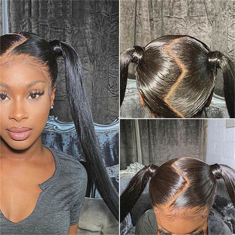 Flash Sale 180% Density Full Lace Wigs Natural Black Color Full Scalp Lace Wigs Human Hair