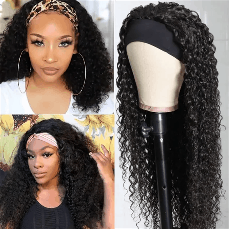 Jerry Curly Headband Wig 180% Density Flash Sale