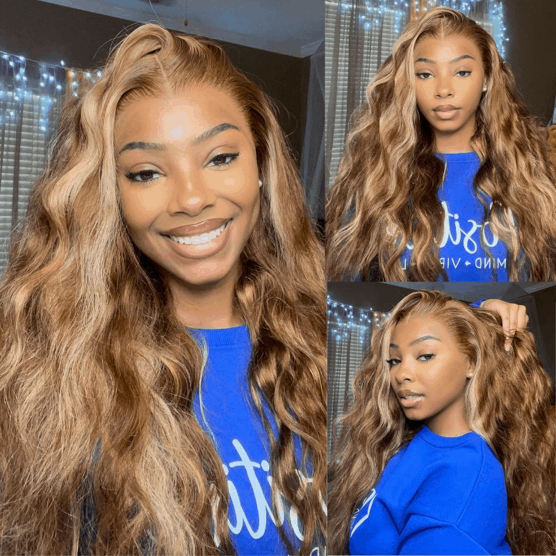 $121-$120 Code Save120 Highlight Body Wave Wear and Go Glueless Wigs Pre Cut Lace Body Wave