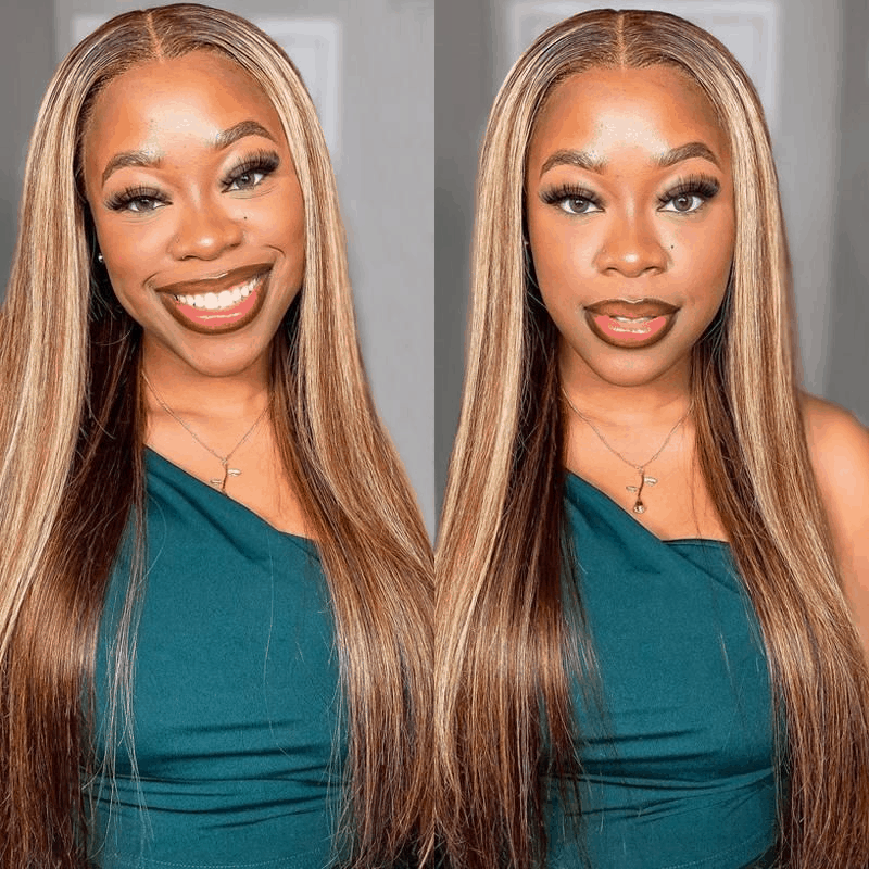 lace closure highlight wigs for women