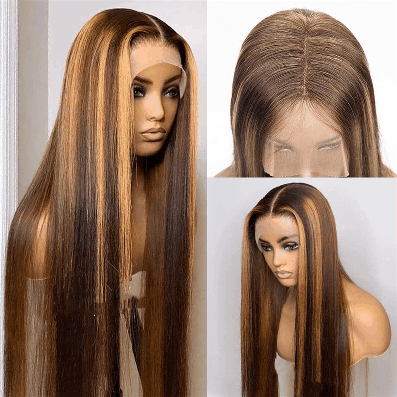 lace front human hair highlight wigs