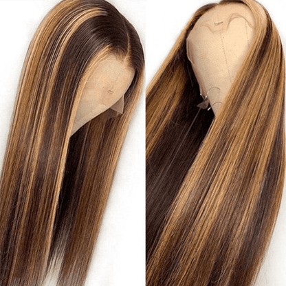 stunning lace front human hair highlight wig