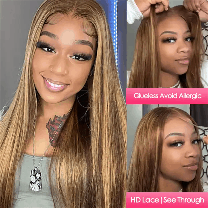 see through glueless lace wigs