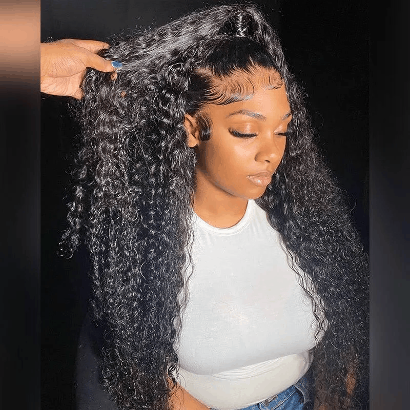 Kinky Curly 13×4 Lace Front Wigs With Baby Hair 180% Density Human Hair Wigs For Women