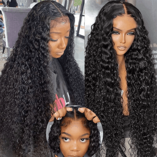 Kinky Curly 4×4 HD Glueless Pre Cut Lace Transparent Lace Closure Wig Human Hair Wigs Wear And Go