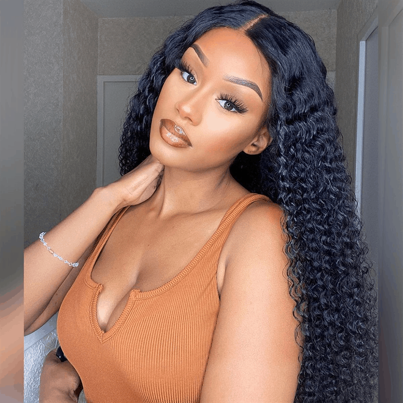 remyforte hair small curls black wigs