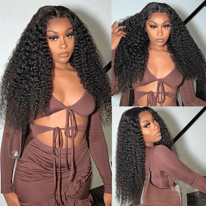 13×4 HD Transparent Lace Frontal Deep Wave/Water Wave/Kinky Curly Human Hair Wigs