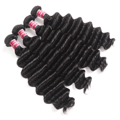 Remy Forte Loose Deep Wave Hair 4 Bundles Natural Black Color Virgin Human Hair