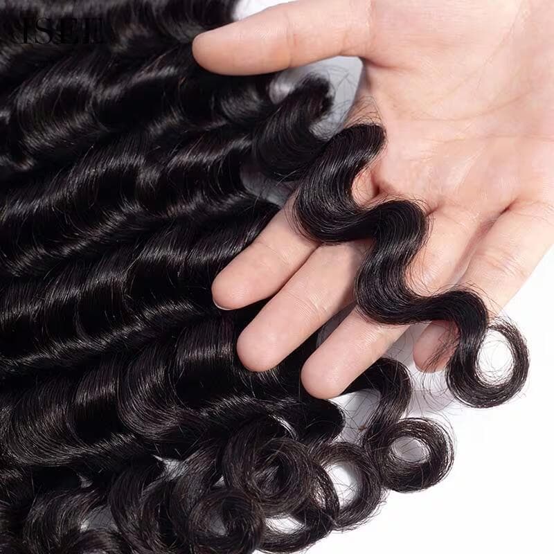 Remy Forte Loose Deep Wave Hair 4 Bundles Natural Black Color Virgin Human Hair