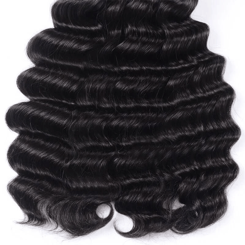 Remy Forte Loose Deep Wave Hair 4 Bundles Natural Black Color Virgin Human Hair