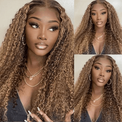  13×4 Lace Wig Jerry Curly Highlight Human Hair Wig
