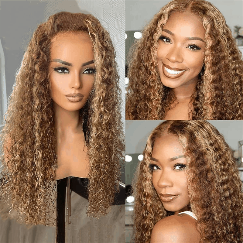 jerry curly hairstyle ombre highlight wigs