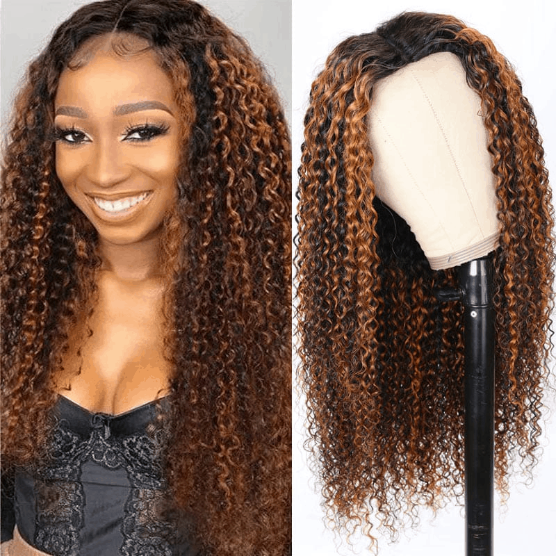 honey blonde highlight lace wigs