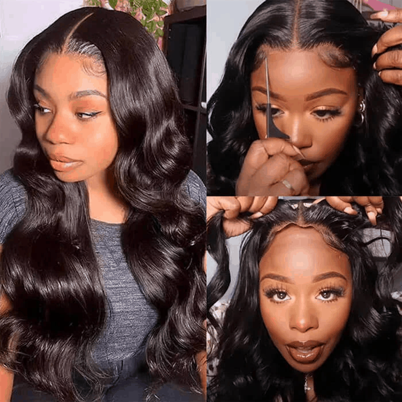 Pre Cut Glueless HD Invisible Lace Wig 4×6 And 13×4 Body Wave Wear and Go Wig Merry Christmas Flash Sale