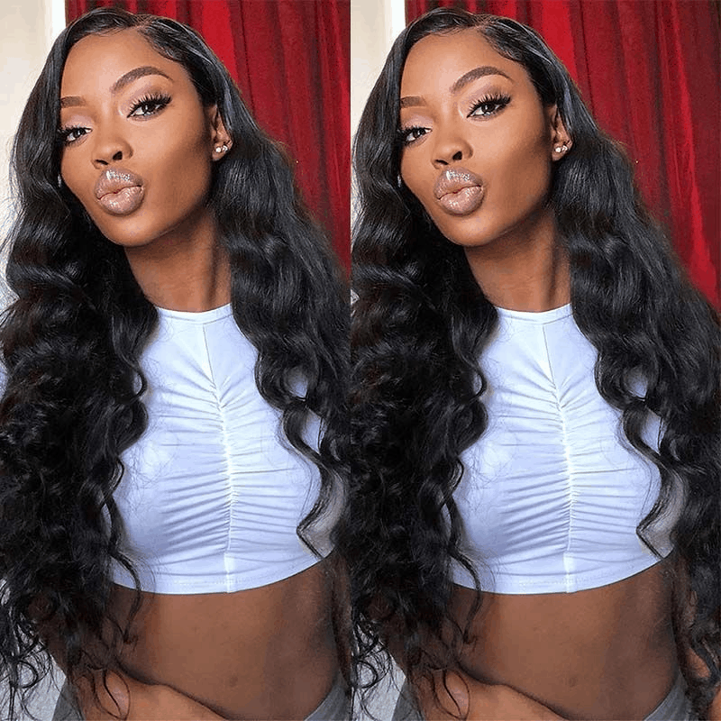 Pre Cut Glueless HD Invisible Lace Wig 4×6 And 13×4 Body Wave Wear and Go Wig Merry Christmas Flash Sale