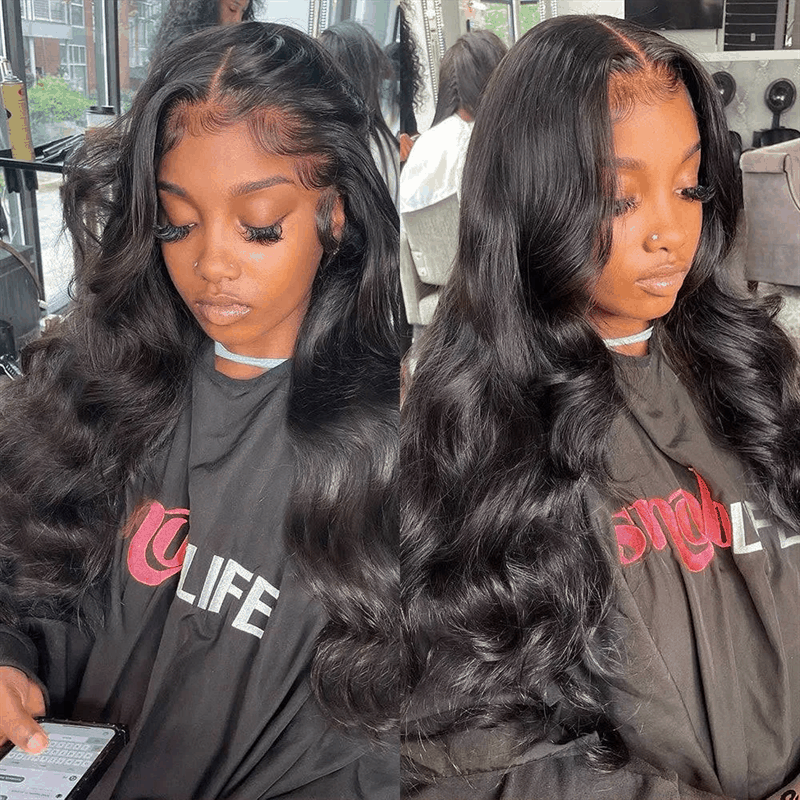 Pre Cut Glueless HD Invisible Lace Wig 4×6 And 13×4 Body Wave Wear and Go Wig Merry Christmas Flash Sale