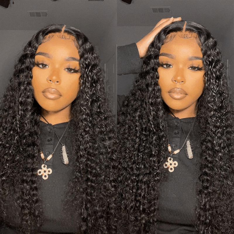 long-length jerry curly pre cut lace closure wigs