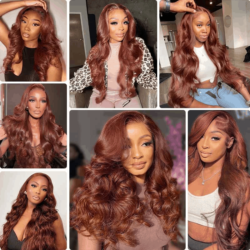 $121-$120 Code Save120 Reddish Brown Wear And Go Wig Body Wave #33B Pre Colored Wig