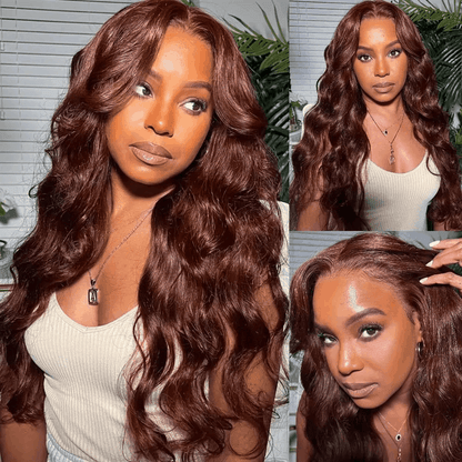 Anniversary Sale Reddish Brown Wear And Go Body Wave Glueless Wig