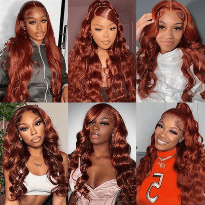 33B reddish brown color wig same style as celcebrity