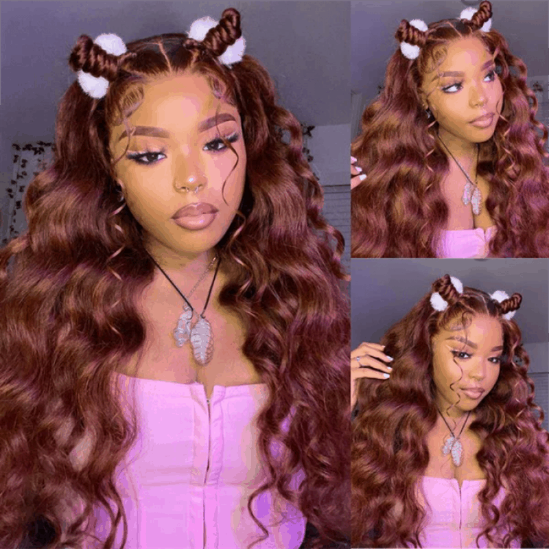 Bogo Free Reddish Brown Wear Go Body Wave Wig And 13×4 HD Short Bob Wig