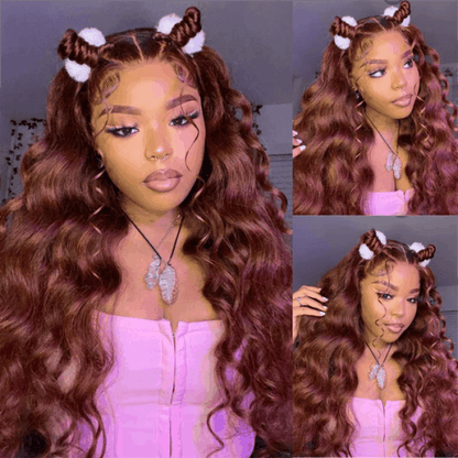 Bogo Free Reddish Brown Wear Go Body Wave Wig And 13×4 HD Short Bob Wig