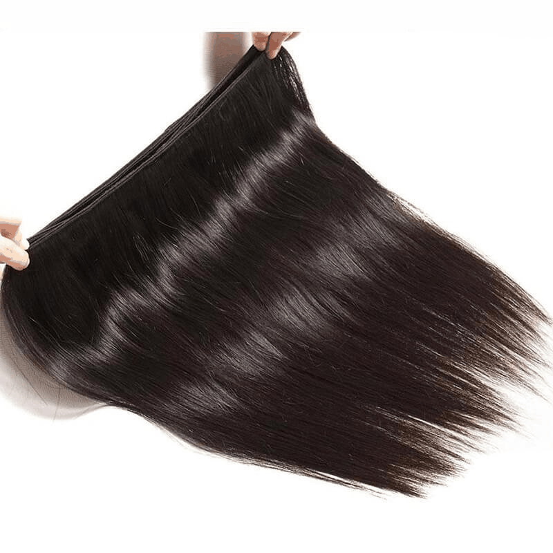 Remy Forte Straight Hair 4 Bundles with 4×4 Lace Closure Human Hair Closure With Bundles