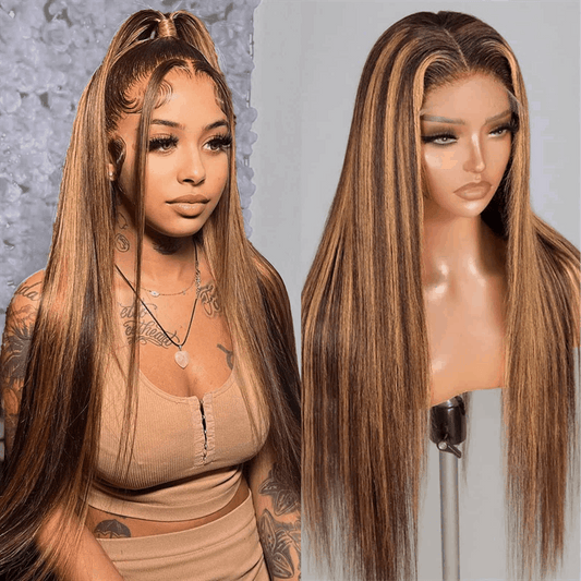 remyforte t part wig straight honey blonde highlight wigs