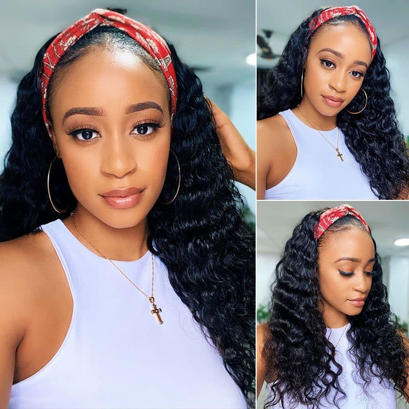 Bogo Free Headband Deep Wave Wigs And Short Bob 13×4×1 T Part Lace Wig