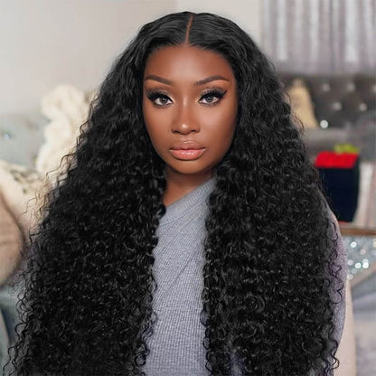 Upgrade Super Natural Scalp V Part Jerry Curly Wig Easy to Install Tight and Breathable No Leave Out