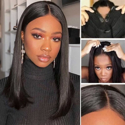 $121-$120 Code Save120 Cute Straight V Part  Glueless Bob Wig