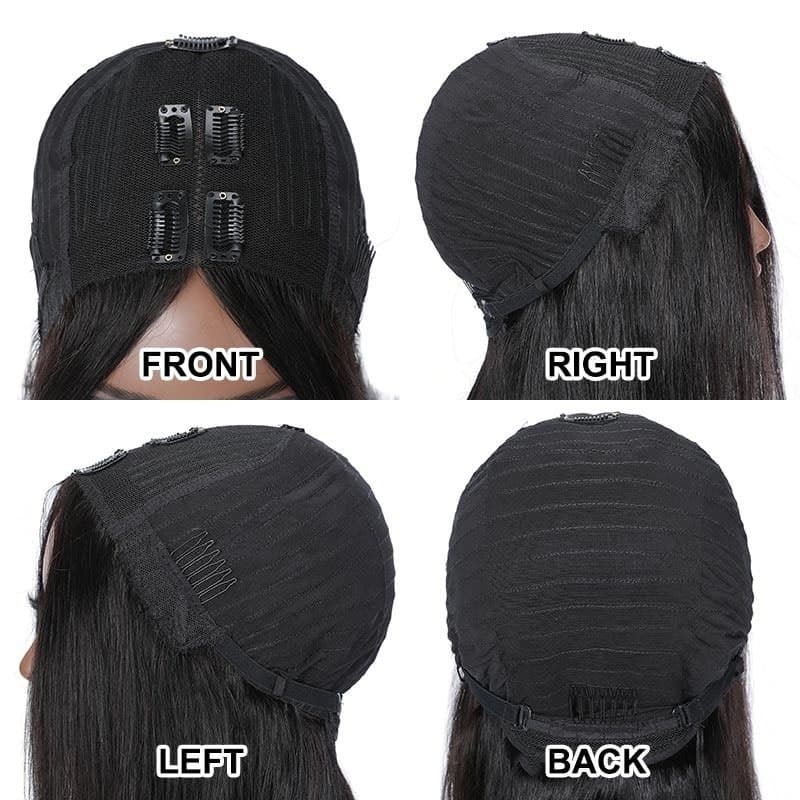 $101-$100 Code Save100 Straight V Part  Glueless Bob Wig