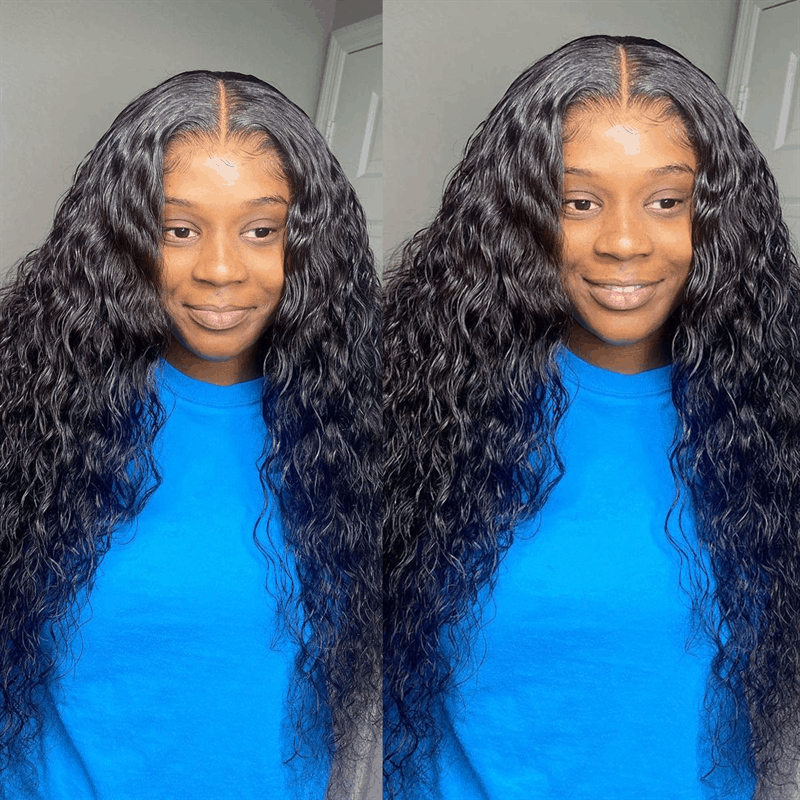 water wave 360 lace wig seamless blend with your skin