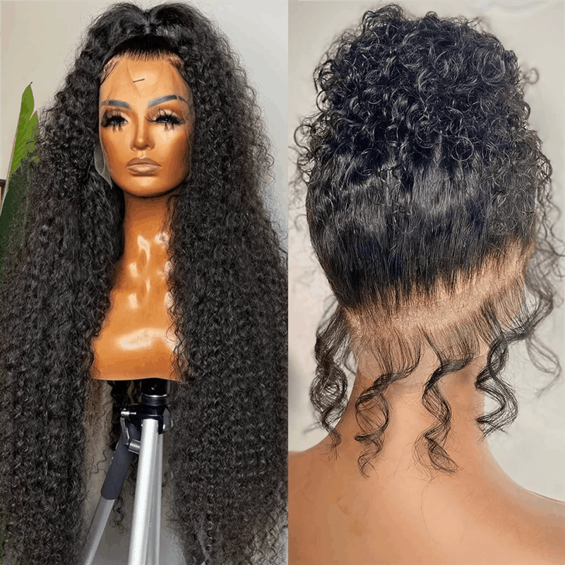 water wave pre plucked 360 human hair lace wigs 