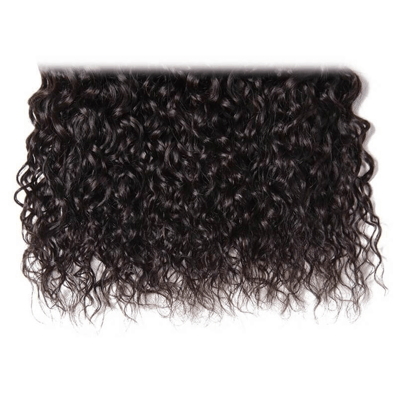 Remy Forte Water Wave 3 Bundles With 4×4 Lace Closure Unprocessed Virgin Hair Natural Color